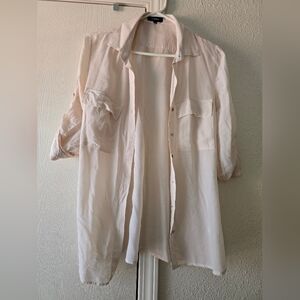 Express Women's Cream Shirt